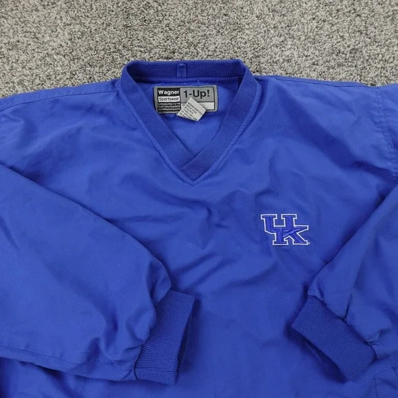 Kentucky Wildcats Jacket Mens M Blue Pullover Windbreaker NCAA UK KY Basketball - Picture 3 of 9